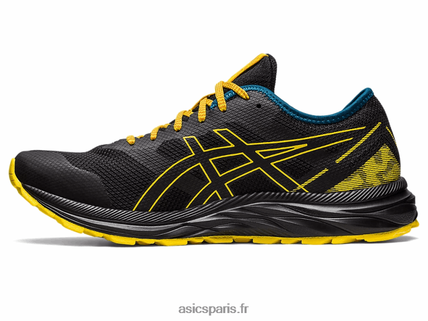 Hommes Asics piste de gel-exciter BXL8B2353 noir/jaune doré