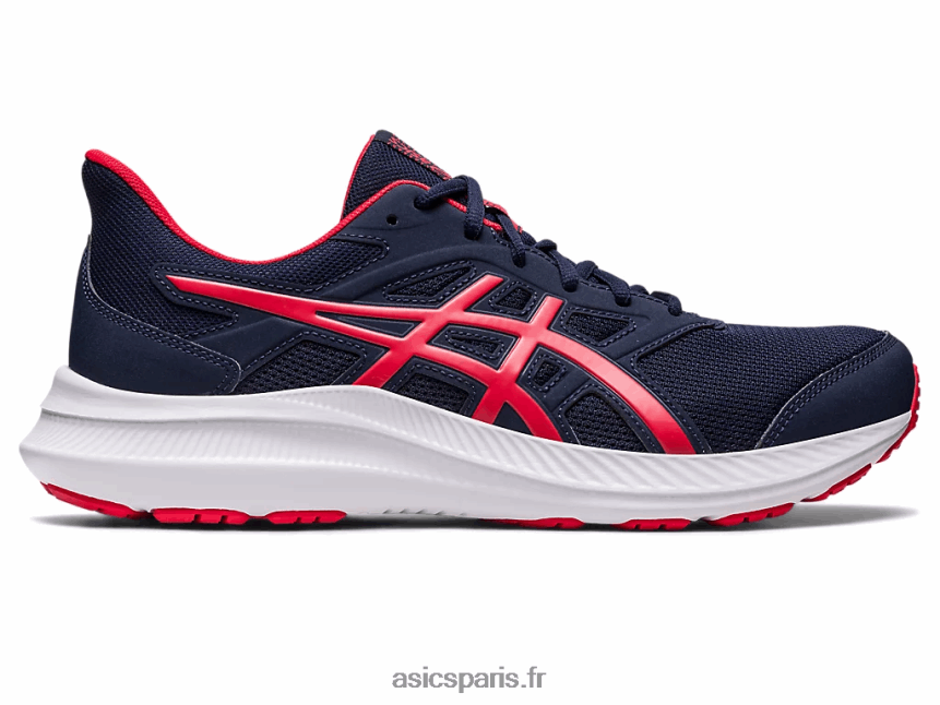 Hommes Asics secousse 4 extra large BXL8B2455 minuit/rouge électrique