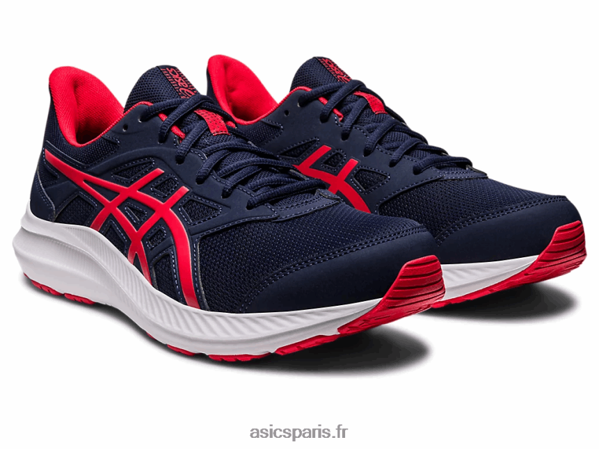 Hommes Asics secousse 4 extra large BXL8B2455 minuit/rouge électrique