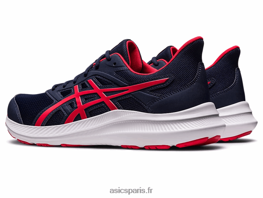 Hommes Asics secousse 4 extra large BXL8B2455 minuit/rouge électrique