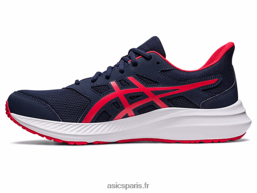 Hommes Asics secousse 4 extra large BXL8B2455 minuit/rouge électrique