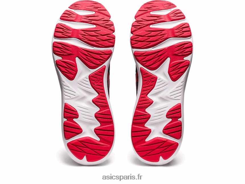 Hommes Asics secousse 4 extra large BXL8B2455 minuit/rouge électrique