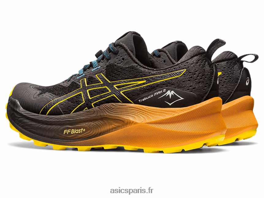 Hommes Asics trabuco max 2 BXL8B2188 noir/jaune doré