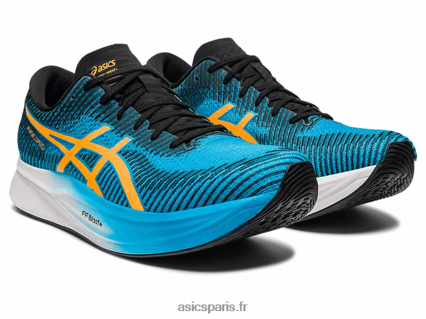 Hommes Asics vitesse magique 2 BXL8B2481 bleu île/orange pop