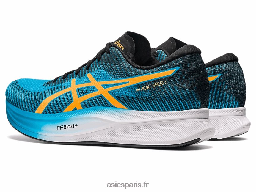 Hommes Asics vitesse magique 2 BXL8B2481 bleu île/orange pop
