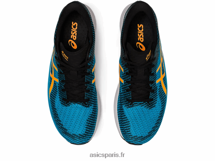 Hommes Asics vitesse magique 2 BXL8B2481 bleu île/orange pop