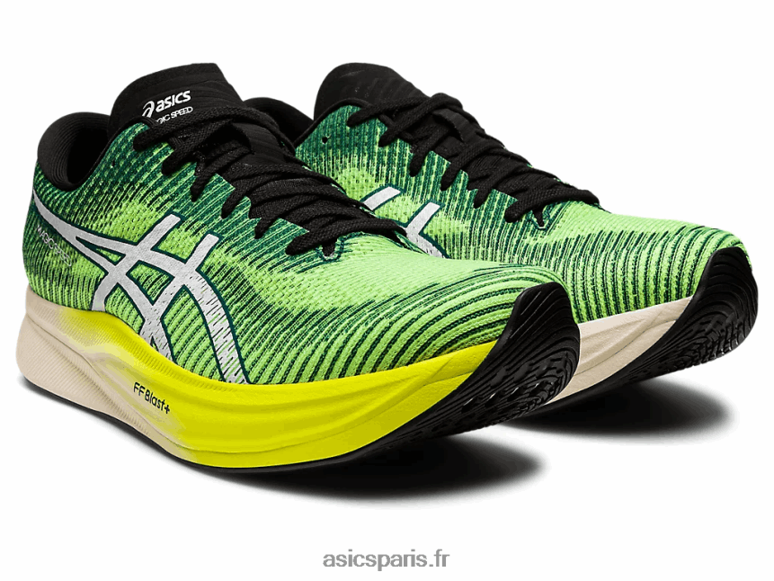 Hommes Asics vitesse magique 2 BXL8B2740 jaune de sécurité/blanc