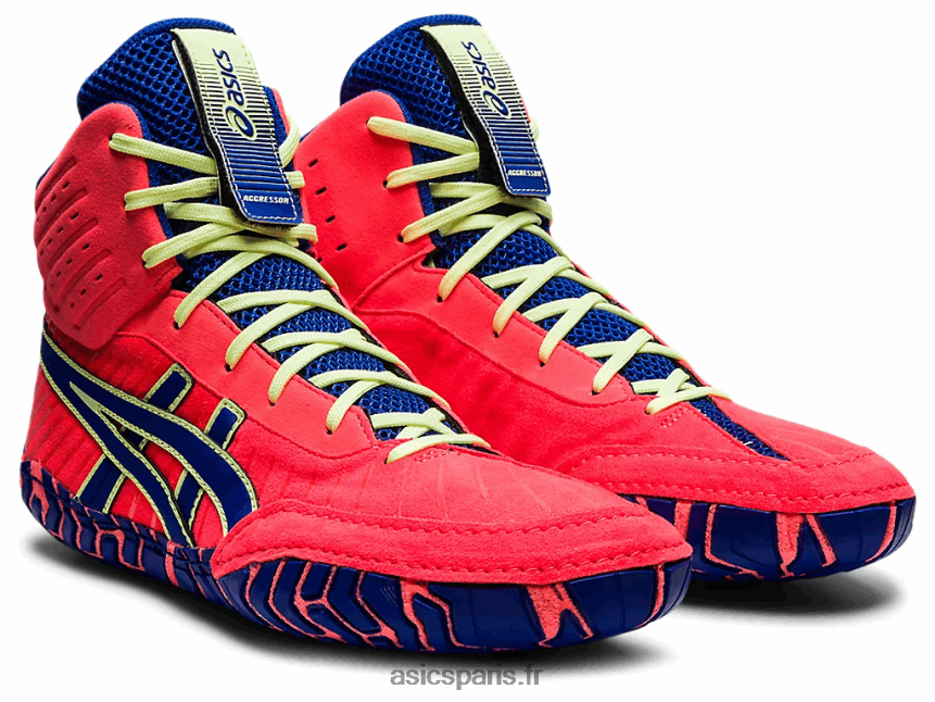 Hommes Asics agresseur 4 BXL8B21833 corail flamboyant/bleu lapis-lazuli