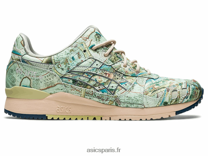 Hommes Asics atmos x gel-lyte iii og BXL8B2570 vert glacier/bleu nuit