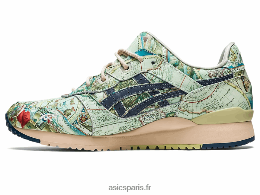 Hommes Asics atmos x gel-lyte iii og BXL8B2570 vert glacier/bleu nuit