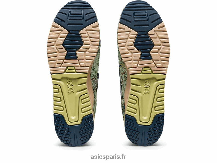 Hommes Asics atmos x gel-lyte iii og BXL8B2570 vert glacier/bleu nuit