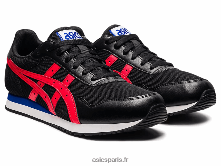 Hommes Asics coureur de tigre BXL8B21740 noir/rouge électrique