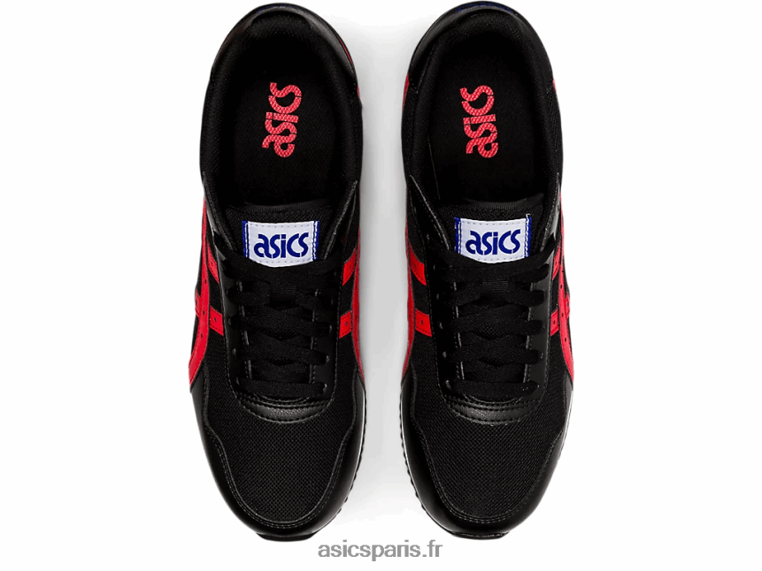 Hommes Asics coureur de tigre BXL8B21740 noir/rouge électrique