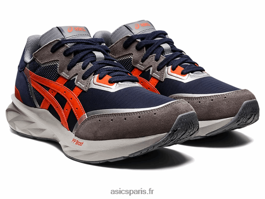 Hommes Asics explosion de tartre BXL8B21540 minuit/argile rouge
