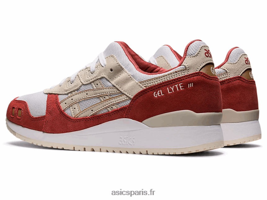 Hommes Asics gel-lyte iii og BXL8B21124 blanc/gris fumé