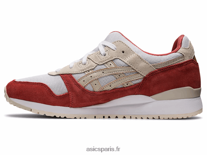 Hommes Asics gel-lyte iii og BXL8B21124 blanc/gris fumé