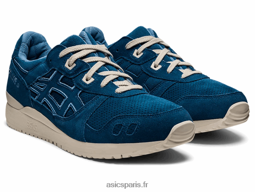 Hommes Asics gel-lyte iii og BXL8B21294 indigo clair/gris fumé