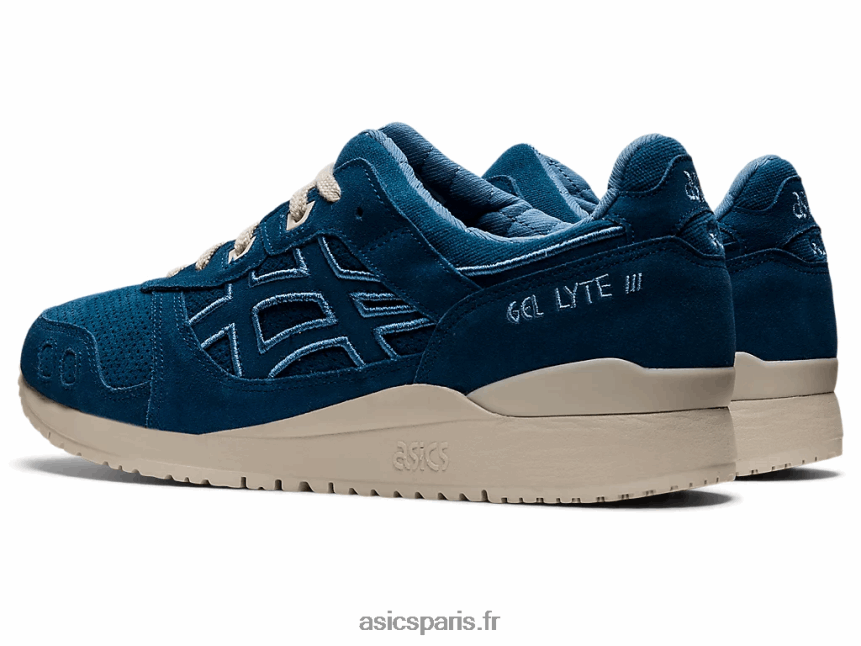 Hommes Asics gel-lyte iii og BXL8B21294 indigo clair/gris fumé