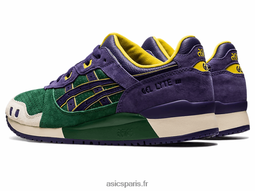 Hommes Asics gel-lyte iii og BXL8B21330 vert chasseur/violet mat