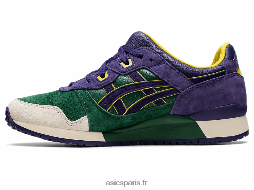 Hommes Asics gel-lyte iii og BXL8B21330 vert chasseur/violet mat