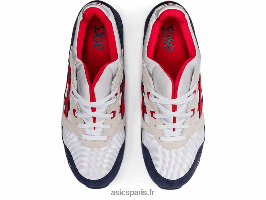 Hommes Asics gel-lyte iii og BXL8B21903 blanc/rouge classique