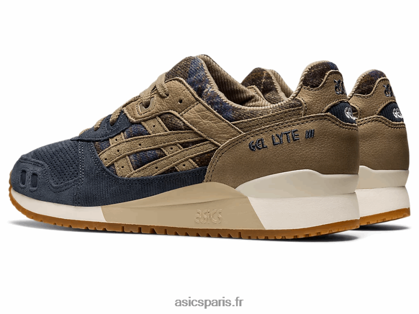 Hommes Asics gel-lyte iii og BXL8B2736 asphalte/vison