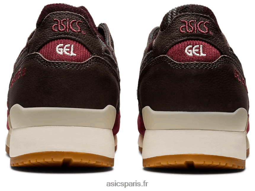 Hommes Asics gel-lyte iii og BXL8B2747 poitrine rouge/gris obsidienne