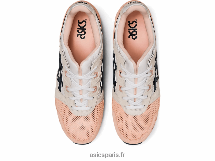 Hommes Asics gel-lyte iii og BXL8B2987 rose cuit/bleu français