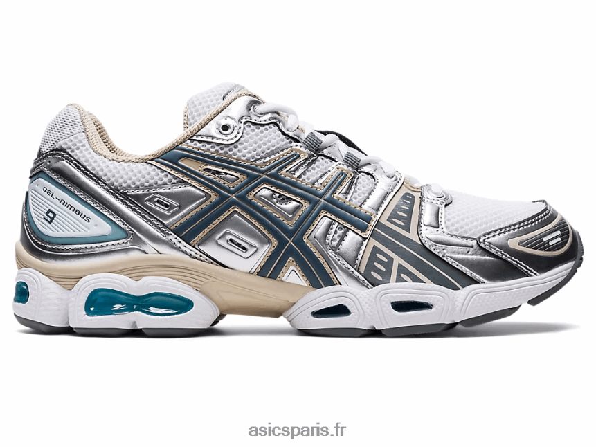 Hommes Asics gel-nimbus 9 BXL8B21000 blanc/gris acier