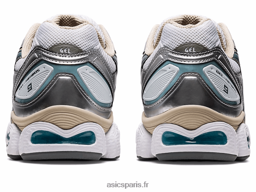 Hommes Asics gel-nimbus 9 BXL8B21000 blanc/gris acier