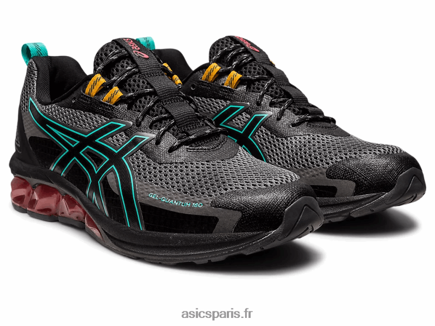 Hommes Asics gel quantique 180 vii BXL8B2131 gris acier/noir