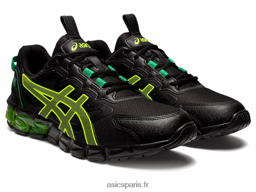 Hommes Asics gel quantique 90 3 BXL8B2914 noir/jaune de sécurité