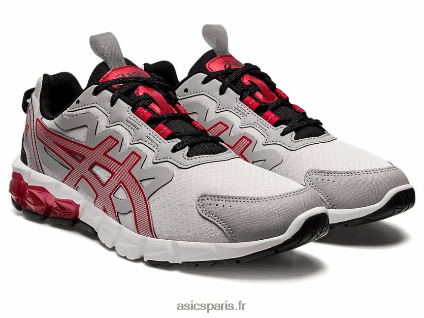 Hommes Asics gel quantique 90 BXL8B2672 gris glacier/rouge classique