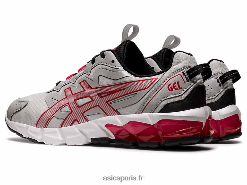 Hommes Asics gel quantique 90 BXL8B2672 gris glacier/rouge classique