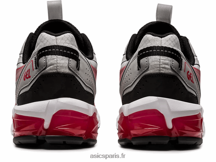 Hommes Asics gel quantique 90 BXL8B2672 gris glacier/rouge classique