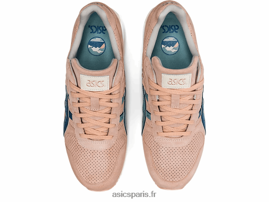 Hommes Asics gt-ii BXL8B21754 abricot pâle/azur