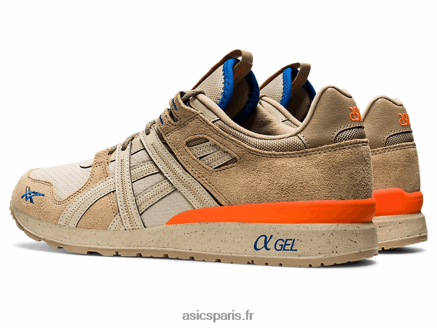 Hommes Asics gt-ii re BXL8B21119 mastic/orange choquante