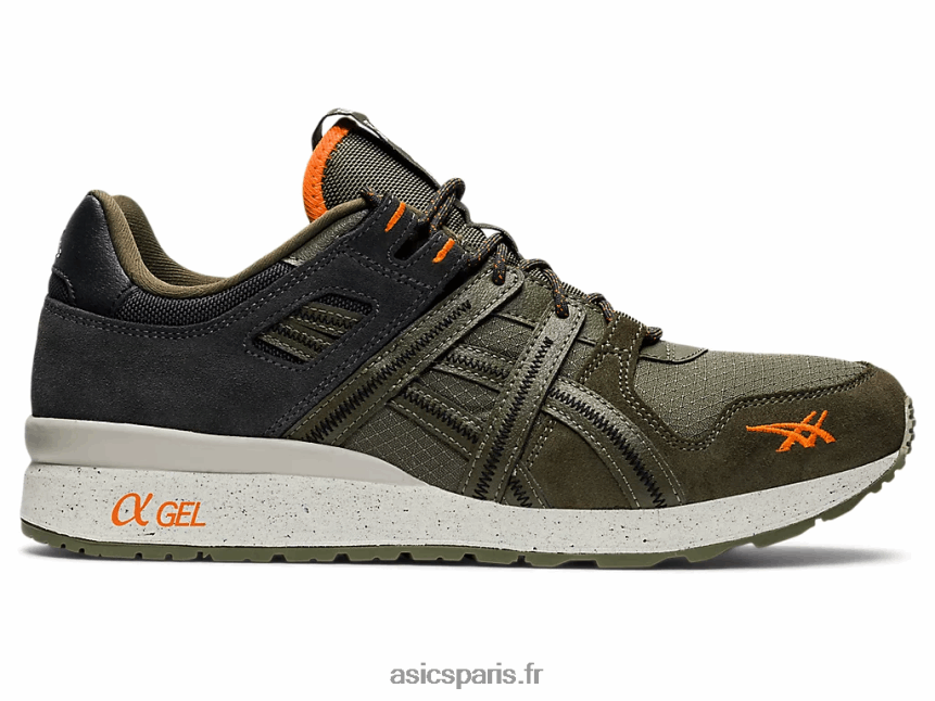 Hommes Asics gt-ii re BXL8B21259 toile olive/habanero