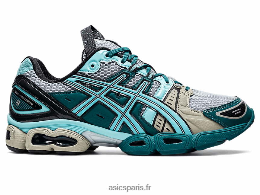 Hommes Asics ub3-s gel-nimbus 9 BXL8B21251 gris piémont/bleu aruba