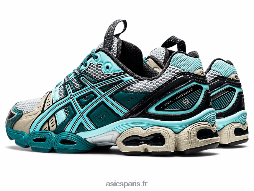 Hommes Asics ub3-s gel-nimbus 9 BXL8B21251 gris piémont/bleu aruba