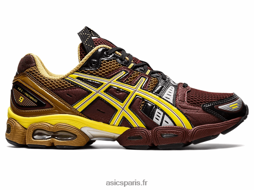 Hommes Asics ub3-s gel-nimbus 9 BXL8B21252 rhum raisin/éclat vert