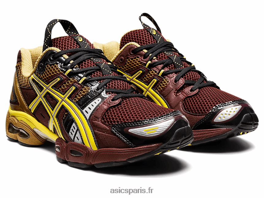 Hommes Asics ub3-s gel-nimbus 9 BXL8B21252 rhum raisin/éclat vert