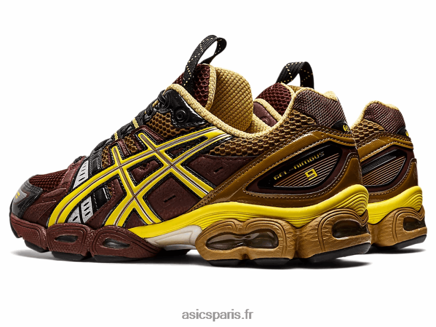 Hommes Asics ub3-s gel-nimbus 9 BXL8B21252 rhum raisin/éclat vert