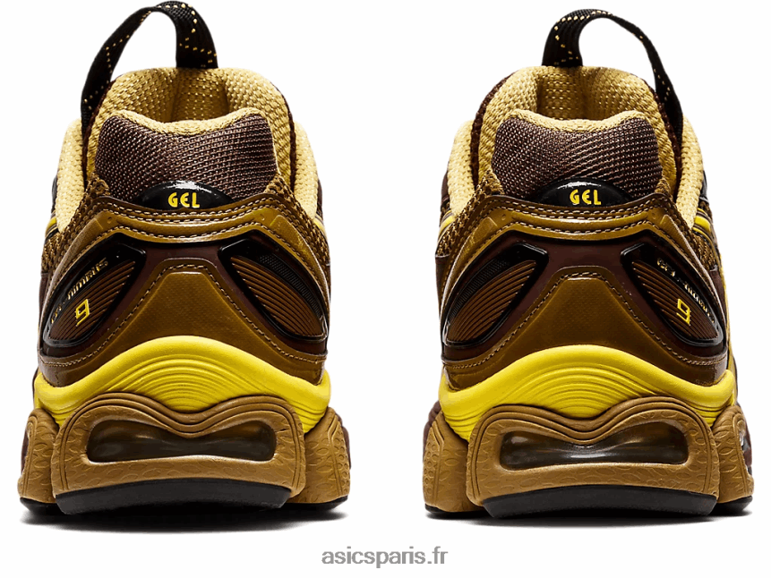 Hommes Asics ub3-s gel-nimbus 9 BXL8B21252 rhum raisin/éclat vert