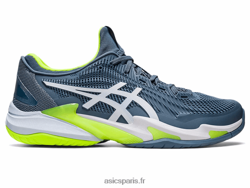 Hommes Asics cour ff 3 BXL8B2351 bleu acier/blanc