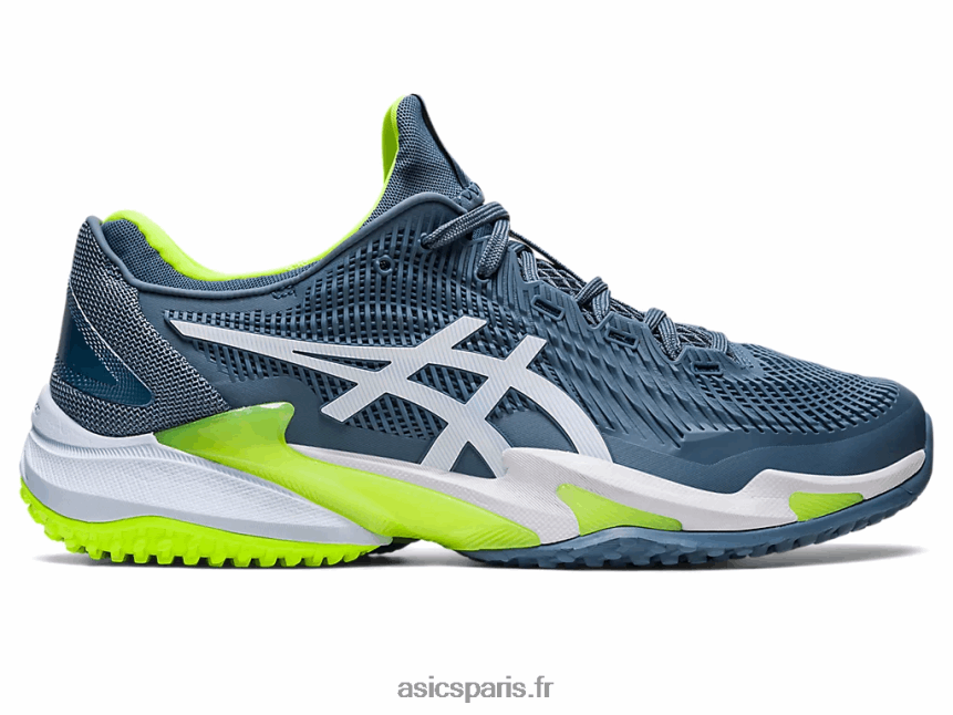 Hommes Asics cour ff 3 oc BXL8B2546 bleu acier/blanc