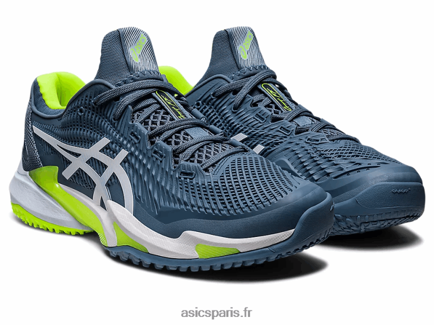 Hommes Asics cour ff 3 oc BXL8B2546 bleu acier/blanc