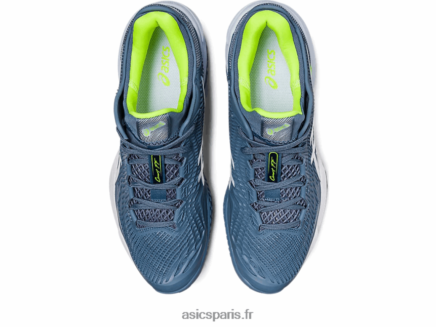 Hommes Asics cour ff 3 oc BXL8B2546 bleu acier/blanc