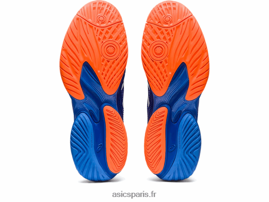 Hommes Asics court ff 3 novak BXL8B2168 bleu thon/blanc