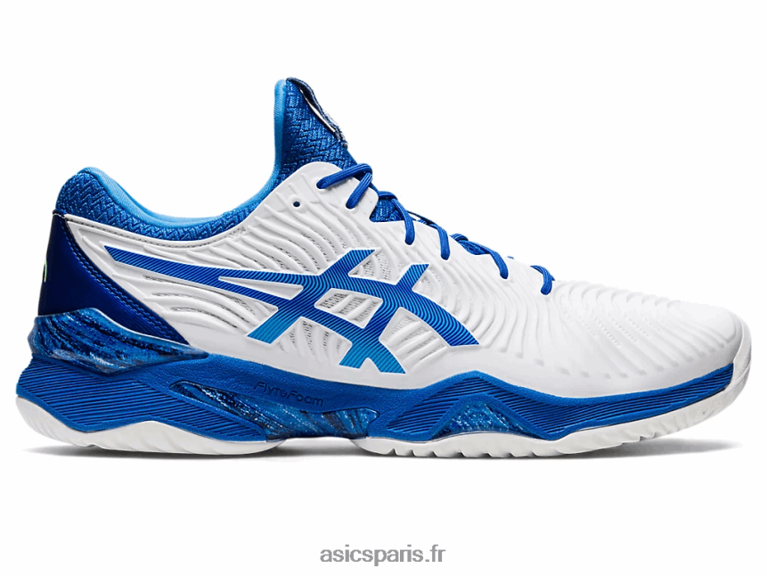 Hommes Asics court ff novak BXL8B2720 blanc/bleu thon